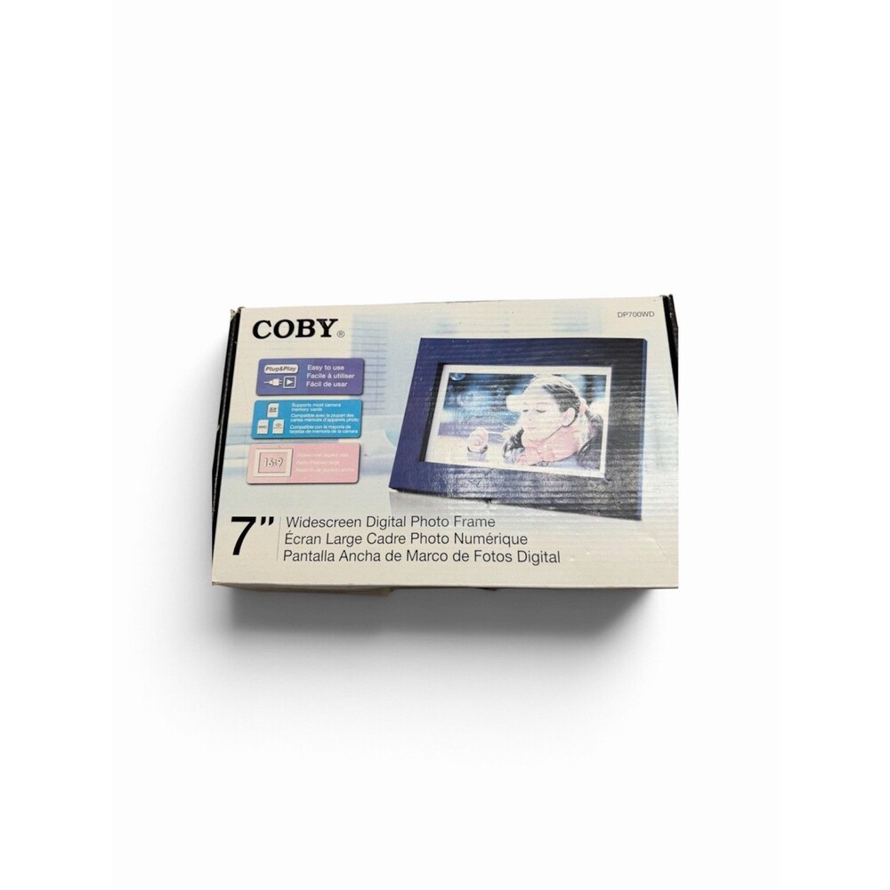 Coby 7" Widescreen Digital Photo Frame Plug & Play w/ Cord  No Stand DP700WD